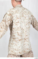  Photos Army Man in Camouflage uniform 13 21th century Army Desert uniform jacket upper body 0005.jpg